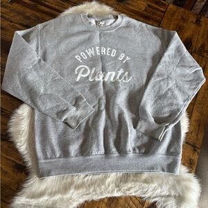Gildan Gray Crewneck Sweater - Powered by Plants